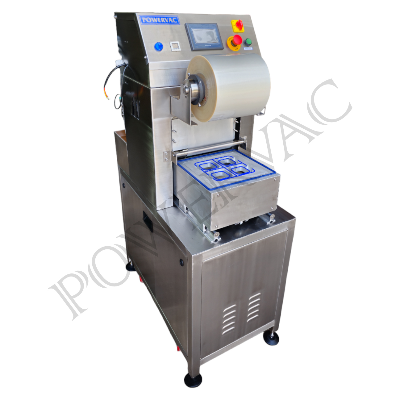 SEMI AUTOMATIC VACUUM TRAY AND CUP SEALER MACHINE WITH MAP