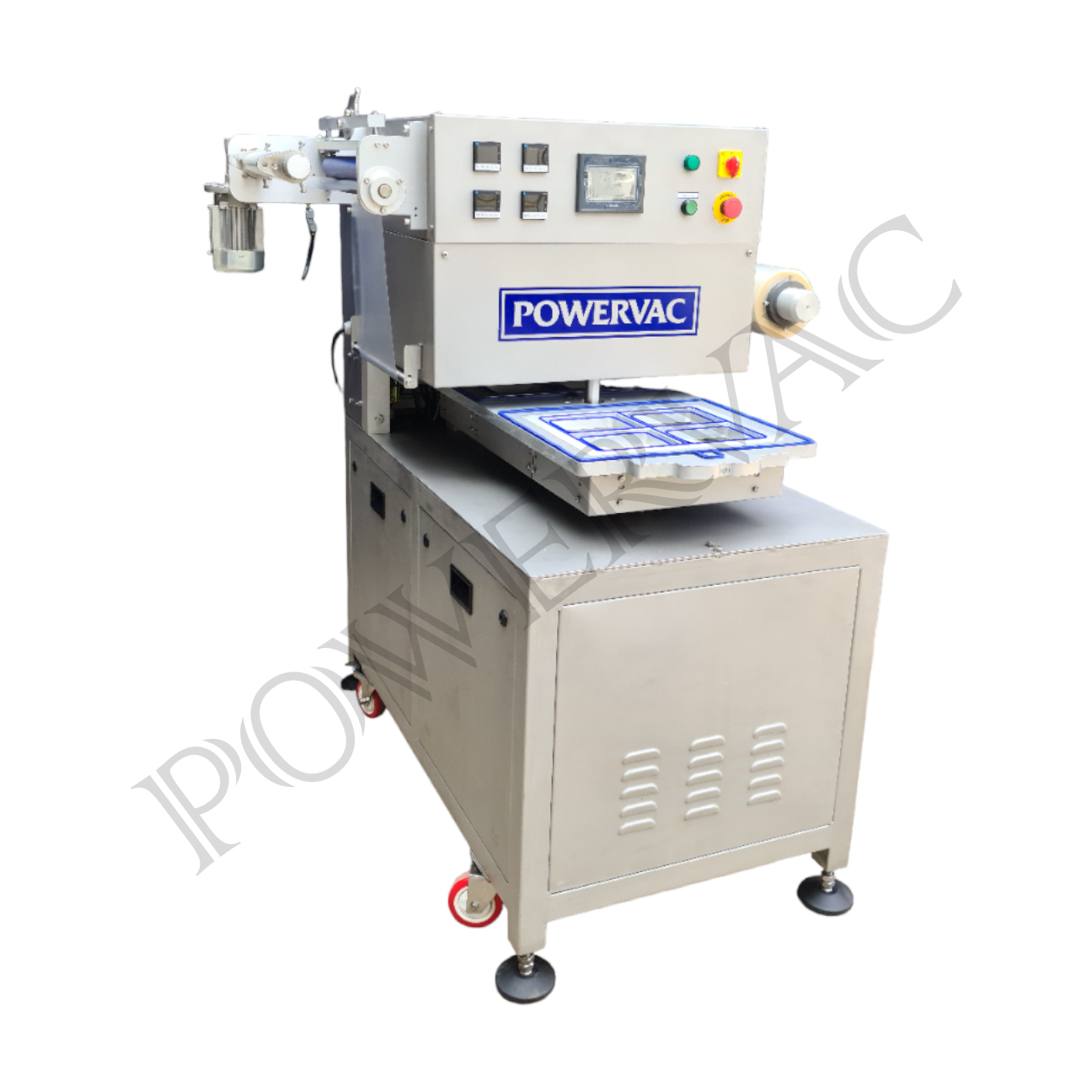 rotary type semi-automatic vacuum tray sealing machine